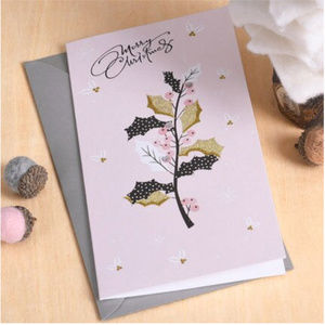 Merry Christmas Holly Berry greeting cards